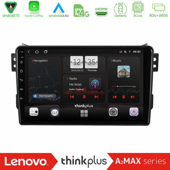 Lenovo Thinkplus A2MAX Series 8Core Android15 4+64GB Suzuki Splash & Opel Agila 2008-2014 Navigation Multimedia Tablet 9"