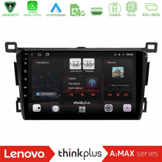 Lenovo Thinkplus A2MAX Series 8Core Android15 4+64GB  Toyota RAV4 2013-2018 Navigation Multimedia Tablet 9"