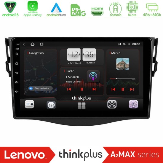 Lenovo Thinkplus A2MAX Series 8Core Android15 4+64GB  Toyota RAV4 Navigation Multimedia Tablet 9"