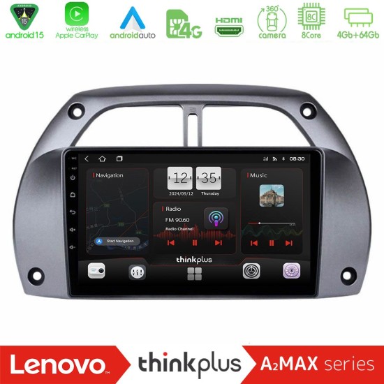 Lenovo Thinkplus A2MAX Series 8Core Android15 4+64GB  Toyota RAV4 2001 - 2006 Navigation Multimedia Tablet 9"