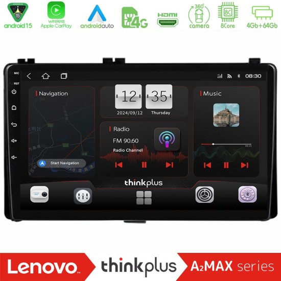 Lenovo Thinkplus A2MAX Series 8Core Android15 4+64GB  Toyota Corolla/Auris 2017-2019  Navigat-ion Multimedia Tablet 9"