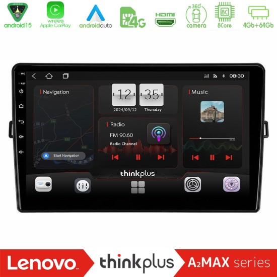 Lenovo Thinkplus A2MAX Series 8Core Android15 4+64GB  Toyota Auris Navigation Multimedia Tablet 10"
