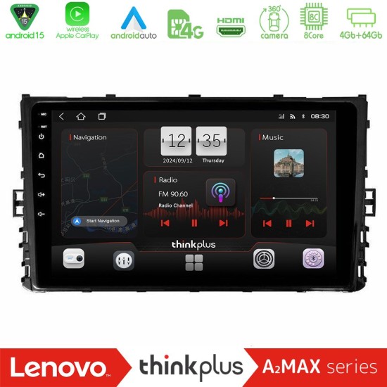Lenovo Thinkplus A2MAX Series 8Core Android15 4+64GB  VW MQB 2017-> Navigation Multimedia Tablet 9"