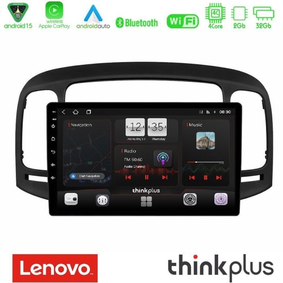 Lenovo Thinkplus Series 4Core Android15 2+32GB Hyundai Accent 2006-2011 Navigation Multimedia Tablet 9" Με Carplay & Android Auto Lenovo Thinkplus Series 4Core Android15 2+32GB Hyundai Accent 2006-2011 Navigation Multimedia Tablet 9" Με Carplay & Android Auto