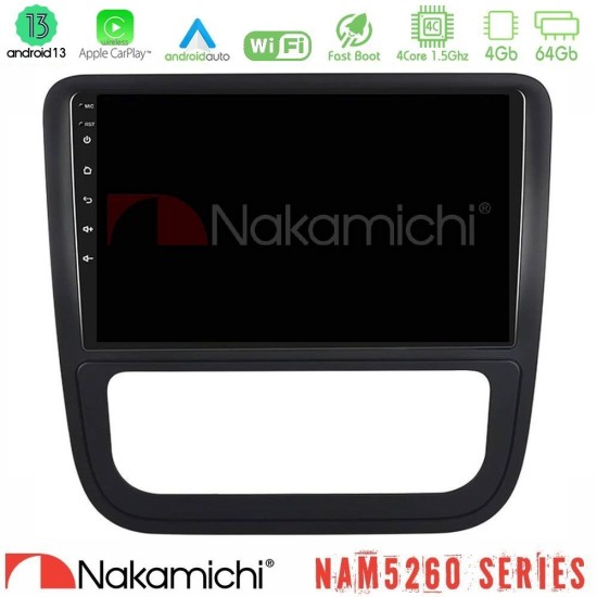 Nakamichi NAM5260 Series 4Core Android13 4+64GB VW Scirocco 2008-2014 Navigation Multimedia Tablet 9" Με Carplay & Android Auto Nakamichi NAM5260 Series 4Core Android13 4+64GB VW Scirocco 2008-2014 Navigation Multimedia Tablet 9" Με Carplay & Android Auto
