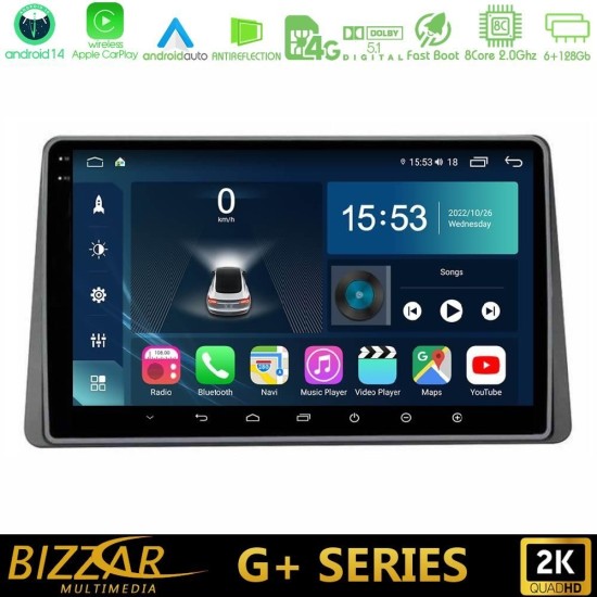 Bizzar G+ Series Dacia Duster 2022-2024 8core Android14 6+128GB Navigation Multimedia Tablet 9"
