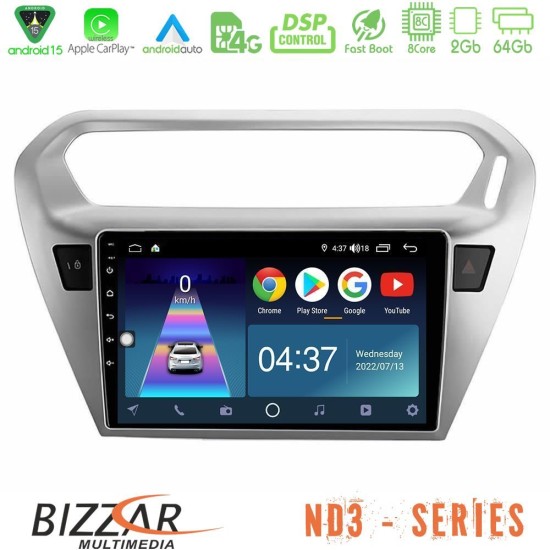Bizzar ND3 Series 8Core Android15 2+64GB Citroën C-Elysée / Peugeot 301 Navigation Multimedia Tablet 9" Bizzar ND3 Series 8Core Android15 2+64GB Citroën C-Elysée / Peugeot 301 Navigation Multimedia Tablet 9"