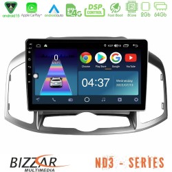 Bizzar ND3 Series 8Core Android15 2+64GB Chevrolet Captiva 2012-2016 Navigation Multimedia Tablet 9" Bizzar ND3 Series 8Core Android15 2+64GB Chevrolet Captiva 2012-2016 Navigation Multimedia Tablet 9"
