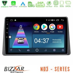 Bizzar ND3 Series 8Core Android15 2+64GB  Dacia Duster 2019-> Navigation Multimedia Tablet 10"