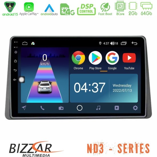 Bizzar ND3 Series 8Core Android15 2+64GB Dacia Duster 2022-> Navigation Multimedia Tablet 9" Bizzar ND3 Series 8Core Android15 2+64GB Dacia Duster 2022-> Navigation Multimedia Tablet 9"