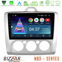 Bizzar ND3 Series 8Core Android15 2+64GB  Ford Focus Manual AC Navigation Multimedia Tablet 9"