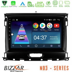 Bizzar ND3 Series 8Core Android15 2+64GB  Ford Ranger 2017-2022 Navigation Multimedia Tablet 9"