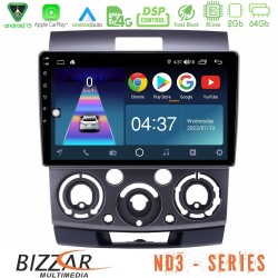 Bizzar ND3 Series 8Core Android15 2+64GB  Ford Ranger/Mazda BT50 Navigation Multimedia Tablet 9"