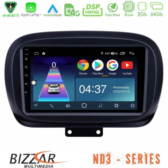 Bizzar ND3 Series 8Core Android15 2+64GB Fiat 500X Navigation Multimedia Tablet 9" Bizzar ND3 Series 8Core Android15 2+64GB Fiat 500X Navigation Multimedia Tablet 9"