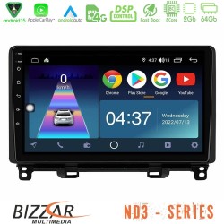 Bizzar ND3 Series 8Core Android15 2+64GB  Honda Jazz 2021-2025 Navigation Multimedia Tablet 9"