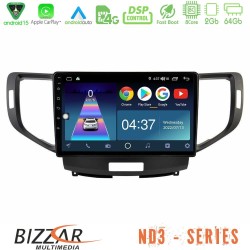 Bizzar ND3 Series 8Core Android15 2+64GB  Honda Accord 2008-2015 Navigation Multimedia Tablet 9"