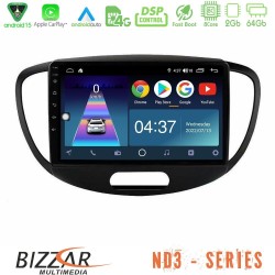 Bizzar ND3 Series 8Core Android15 2+64GB  Hyundai i10 2008-2014 Navigation Multimedia Tablet 9"