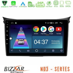 Bizzar ND3 Series 8Core Android15 2+64GB  Hyundai i30 2012-2017 Navigation Multimedia Tablet 9"