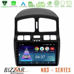 Bizzar ND3 Series 8Core Android15 2+64GB Hyundai Santa Fe 2000-2006 Navigation Multimedia Tablet 9"