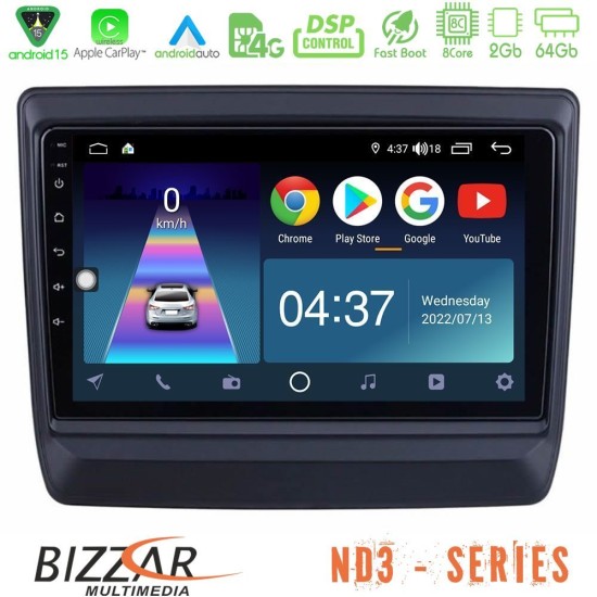 Bizzar ND3 Series 8Core Android15 2+64GB  Isuzu D-MAX 2020-2023 Navigation Multimedia Tablet 9"