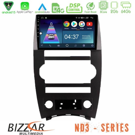 Bizzar ND3 Series 8Core Android15 2+64GB  Jeep Commander 2007-2008 Navigation Multimedia Tablet 9"