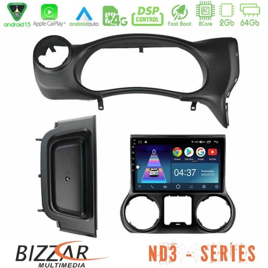 Bizzar ND3 Series 8Core Android15 2+64GB  Jeep Wrangler 2014-2017 Navigation Multimedia Tablet 10"