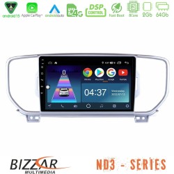 Bizzar ND3 Series 8Core Android15 2+64GB  Kia Sportage 2016-2018 Navigation Multimedia Tablet 9"