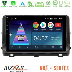 Bizzar ND3 Series 8Core Android15 2+64GB  Kia Ceed 2018-2023 Navigation Multimedia Tablet 10"