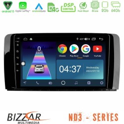 Bizzar ND3 Series 8Core Android15 2+64GB  Mercedes R Class Navigation Multimedia Tablet 9"