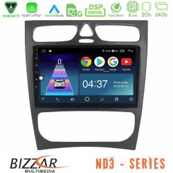 Bizzar ND3 Series 8Core Android15 2+64GB  Mercedes C Class (W203) Navigation Multimedia Tablet 9"