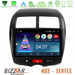 Bizzar ND3 Series 8Core Android15 2+64GB  Mitsubishi ASX Navigation Multimedia Tablet 10"