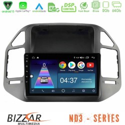 Bizzar ND3 Series 8Core Android15 2+64GB Mitsubishi Pajero 2002-2006 Navigation Multimedia Tablet 9" Bizzar ND3 Series 8Core Android15 2+64GB Mitsubishi Pajero 2002-2006 Navigation Multimedia Tablet 9"