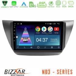 Bizzar ND3 Series 8Core Android15 2+64GB  Mitsubishi Lancer 2004 – 2008 Navigation Multimedia Tablet 9"