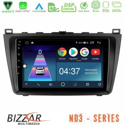 Bizzar ND3 Series 8Core Android15 2+64GB  Mazda 6 2008-2012 Navigation Multimedia Tablet 9"