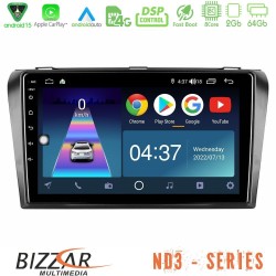 Bizzar ND3 Series 8Core Android15 2+64GB  Mazda 3 2004-2009 Navigation Multimedia Tablet 9"