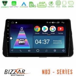 Bizzar ND3 Series 8Core Android15 2+64GB  Nissan Micra K14 Navigation Multimedia Tablet 9"