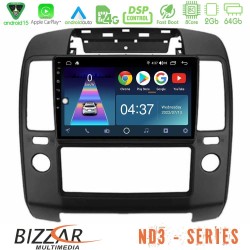 Bizzar ND3 Series 8Core Android15 2+64GB  Nissan Navara Navigation Multimedia Tablet 9"