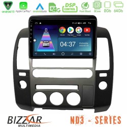 Bizzar ND3 Series 8Core Android15 2+64GB Nissan Navara D40 2006-2012 (με εργ.οθόνη) Navigation Multimedia Tablet 9" Bizzar ND3 Series 8Core Android15 2+64GB Nissan Navara D40 2006-2012 (με εργ.οθόνη) Navigation Multimedia Tablet 9"