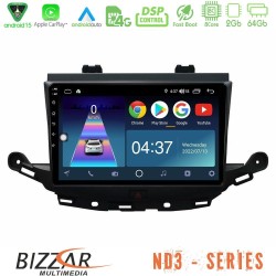 Bizzar ND3 Series 8Core Android15 2+64GB  Opel Astra K 2015-2019 Navigation Multimedia Tablet 9"