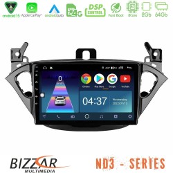 Bizzar ND3 Series 8Core Android15 2+64GB  Opel Corsa E/Adam Navigation Multimedia Tablet 9"