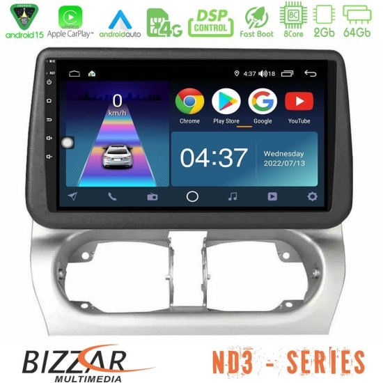 Bizzar ND3 Series 8Core Android15 2+64GB  Opel Corsa C/Combo C Navigation Multimedia Tablet 9"