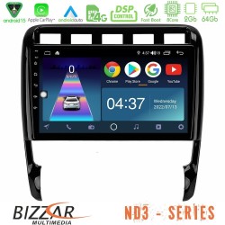 Bizzar ND3 Series 8Core Android15 2+64GB  Porsche Cayenne 2003-2010 Navigation Multimedia Tablet 9"