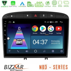 Bizzar ND3 Series 8Core Android15 2+64GB  Peugeot 308/RCZ Navigation Multimedia Tablet 9"