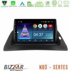 Bizzar ND3 Series 8Core Android15 2+64GB  Renault Kangoo 2014-2018 Navigation Multimedia Tablet 9"