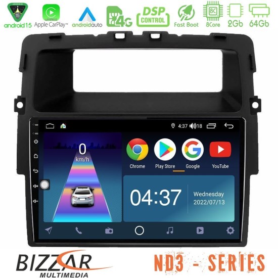 Bizzar ND3 Series 8Core Android15 2+64GB  Renault/Nissan/Opel Navigation Multimedia Tablet 10"