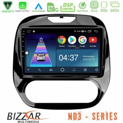 Bizzar ND3 Series 8Core Android15 2+64GB  Renault Captur 2013-2019 (Manual AC) Navigation Multimedia Tablet 9"