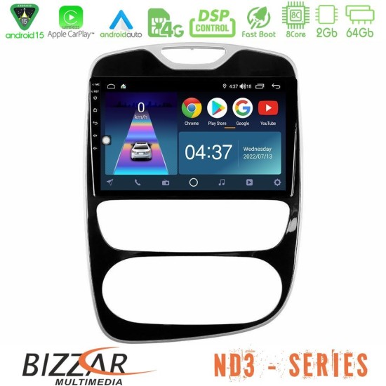 Bizzar ND3 Series 8Core Android15 2+64GB  Renault Clio 2016-2019 Navigation Multimedia Tablet 10"