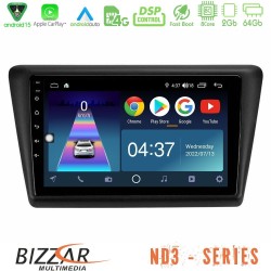 Bizzar ND3 Series 8Core Android15 2+64GB  Skoda Rapid 2013-2017 Navigation Multimedia Tablet 9"