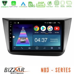 Bizzar ND3 Series 8Core Android15 2+64GB  Seat Altea 2004-2015 Navigation Multimedia Tablet 9"
