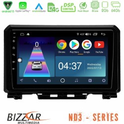 Bizzar ND3 Series 8Core Android15 2+64GB  Suzuki Jimny 2018-2022 Navigation Multimedia Tablet 9"
